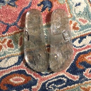Jelly sandals glitter